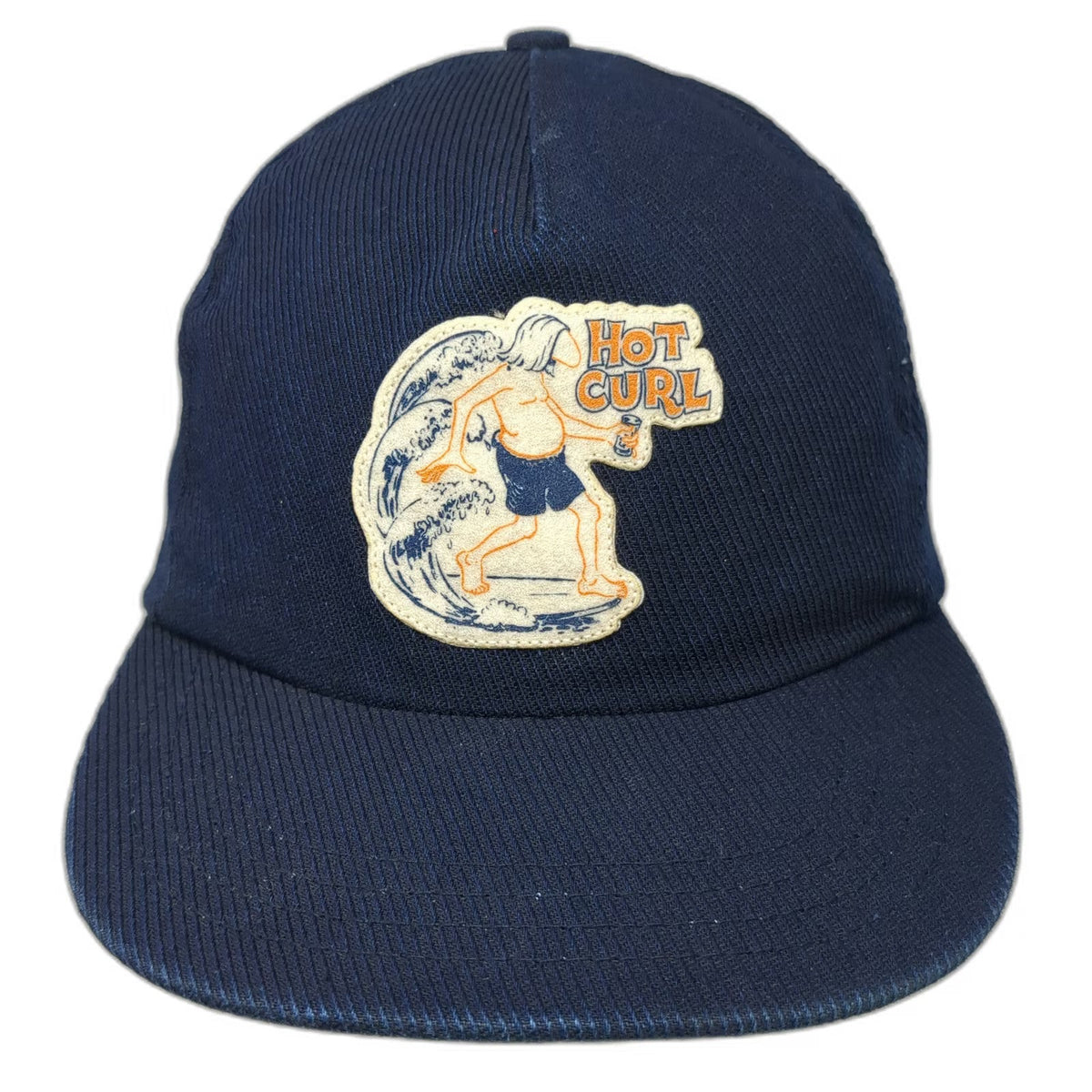 The Ampal Creative 5 Panel Blue One Size Hat Hot Curl Surfing Corduroy Strapback