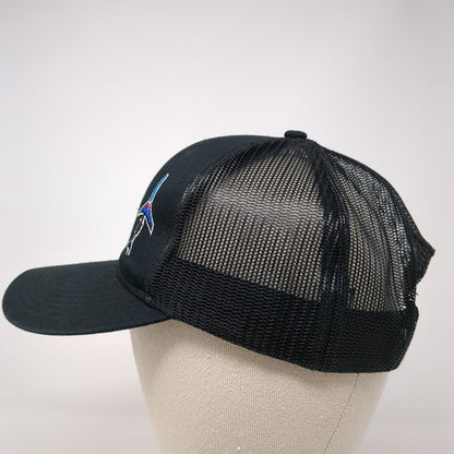 Port Authority Snapback Mesh Back Trucker Hat Black One Size Embroidered