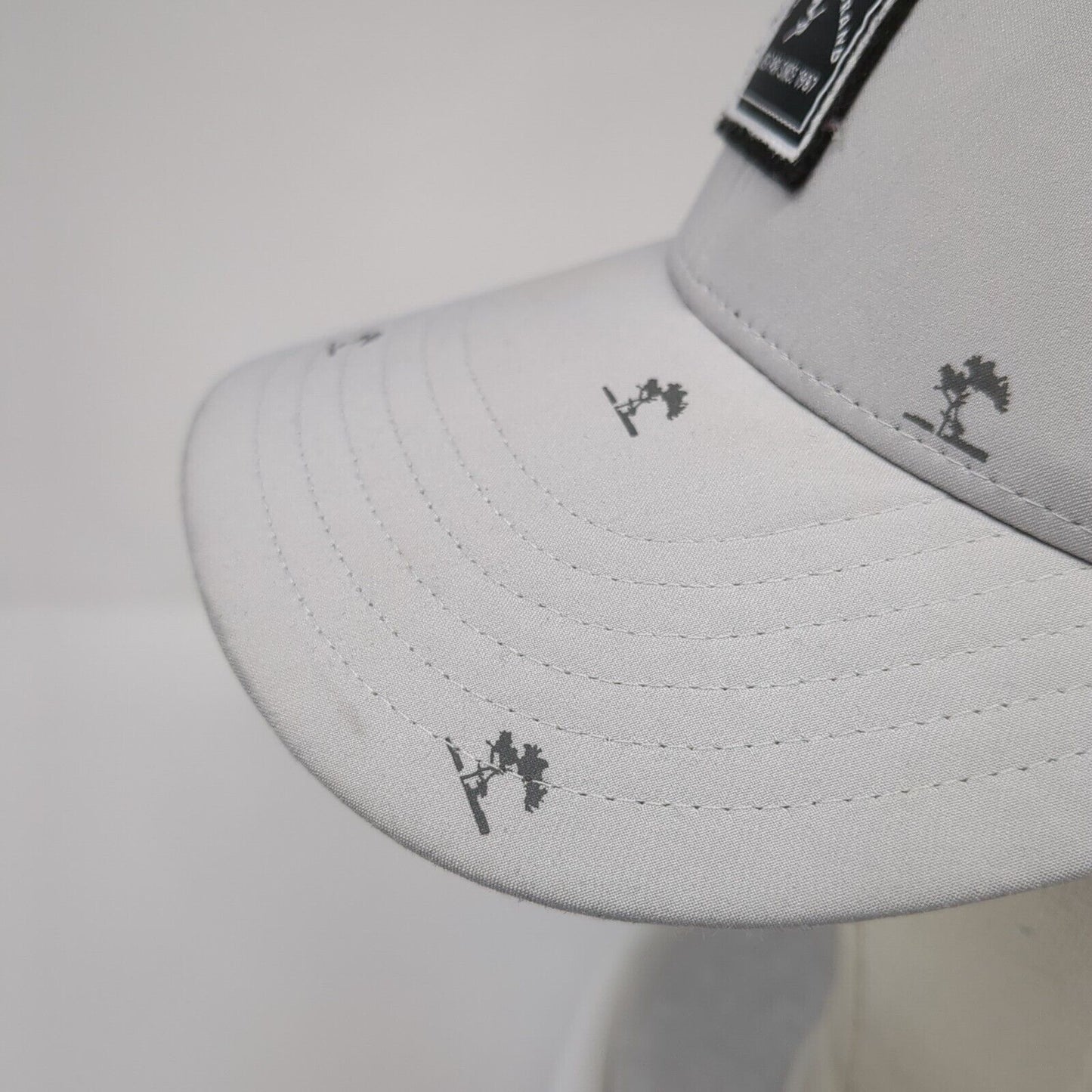 Adidas Snapback Hat Gray One Size Adjustable Vented Holes 6 Panel Polyester
