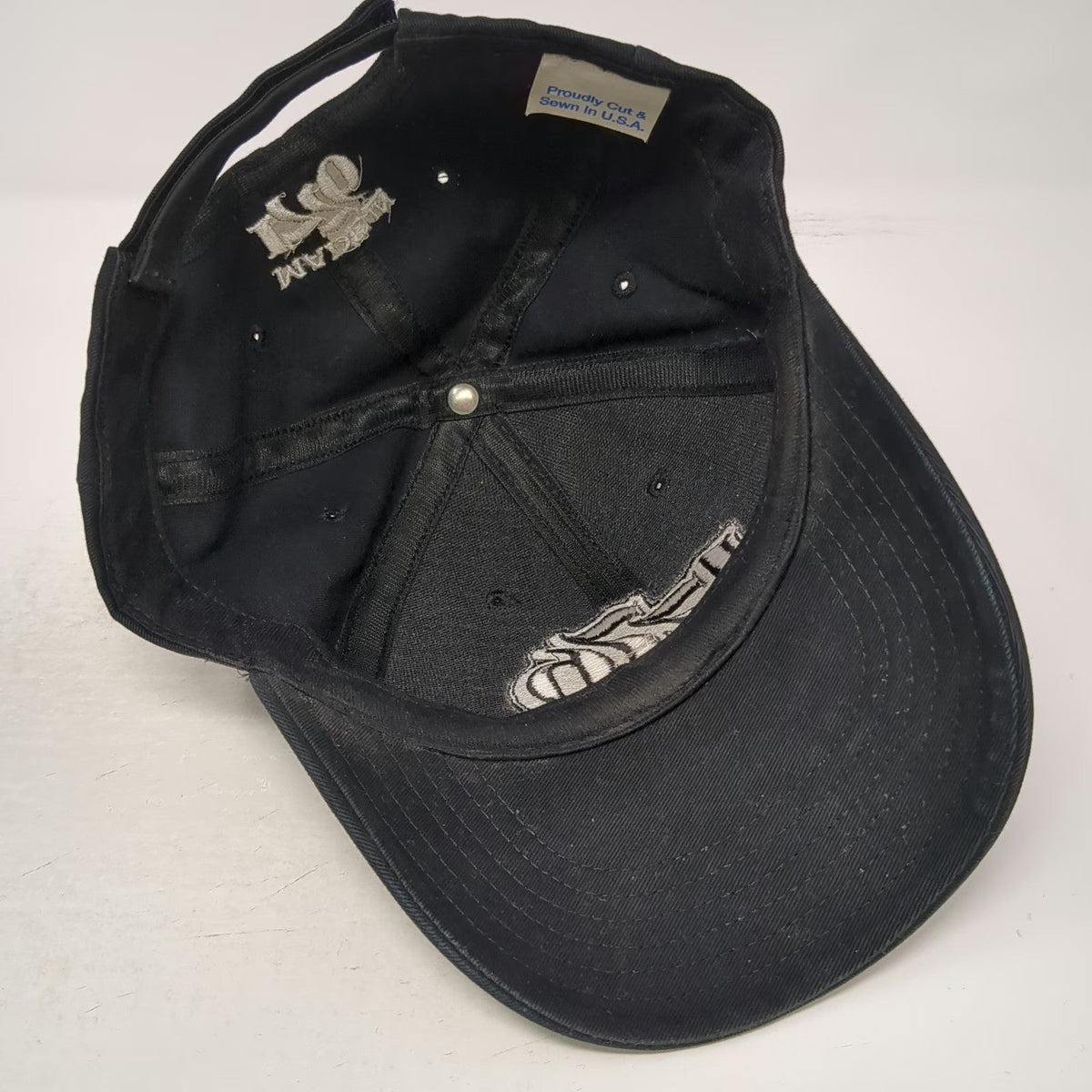 Black One Size Baseball Cap Hat 1776 Gadsden Snake Made in USA Strapback