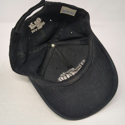 Black One Size Baseball Cap Hat 1776 Gadsden Snake Made in USA Strapback