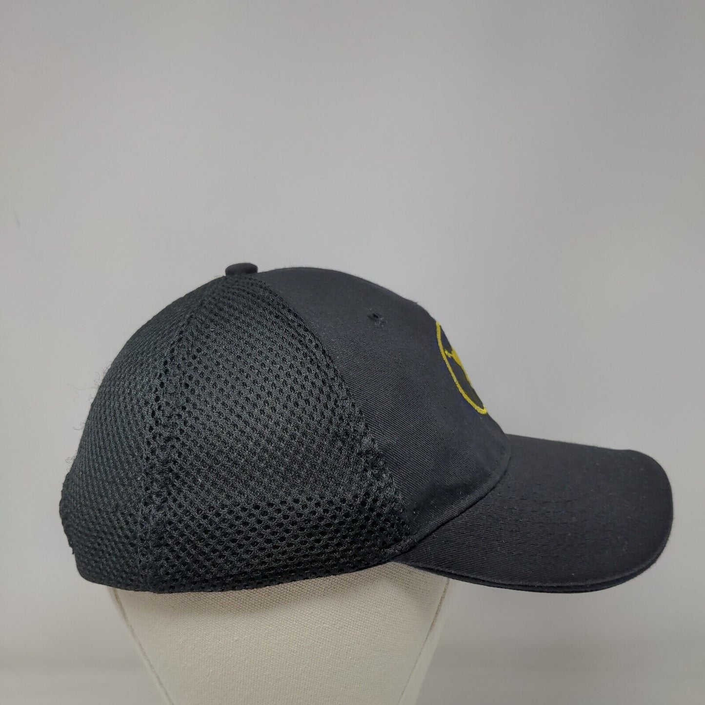 Welcome To Moe's Strapback Mesh Back Hat Black One Size Embroidered
