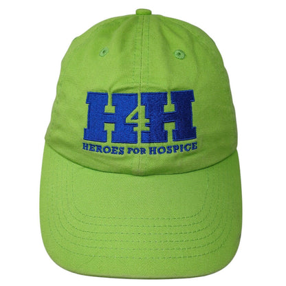 H4H Heroes For Hospice Slideback Hat Green OS Adjustable Embroidered Cotton