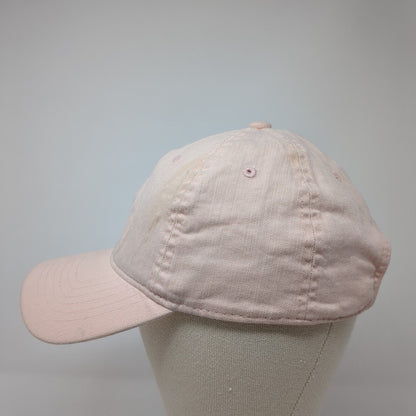 Unbranded Slideback Hat Pink One Size Adjustable Vented Holes 6 Panel Blank