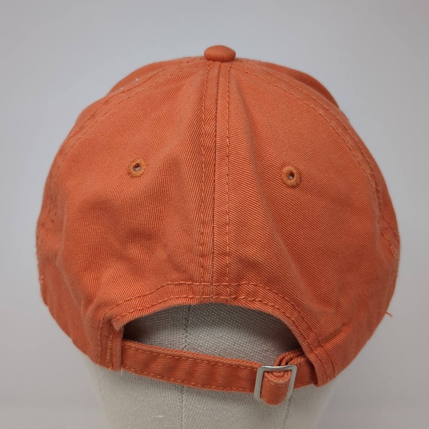 Unbranded Slideback Baseball Cap Orange One Size Adjustable Embroidered Fish