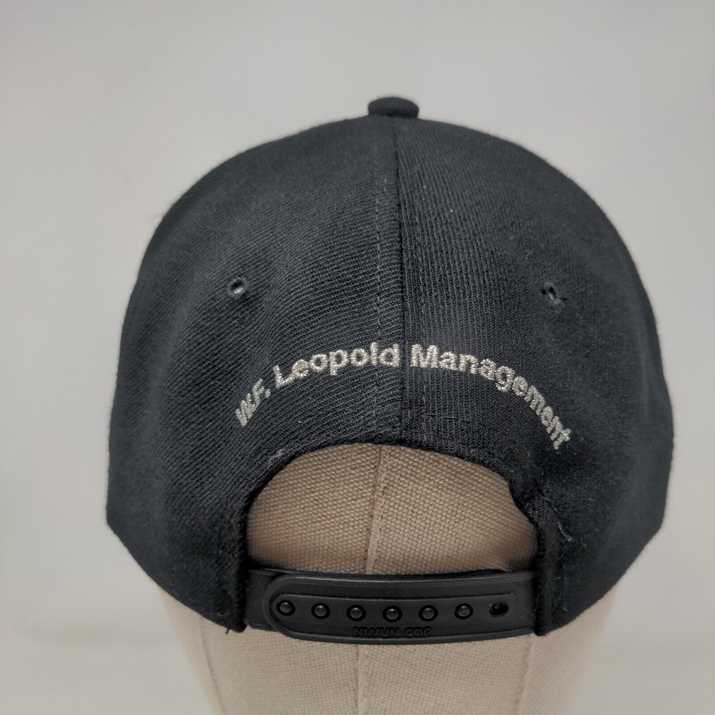 W.F. Leopold Management Snapback Hat Black One Size Embroidered Nissun