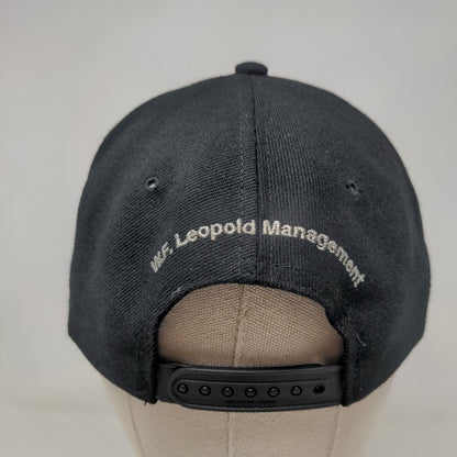 W.F. Leopold Management Snapback Hat Black One Size Embroidered Nissun