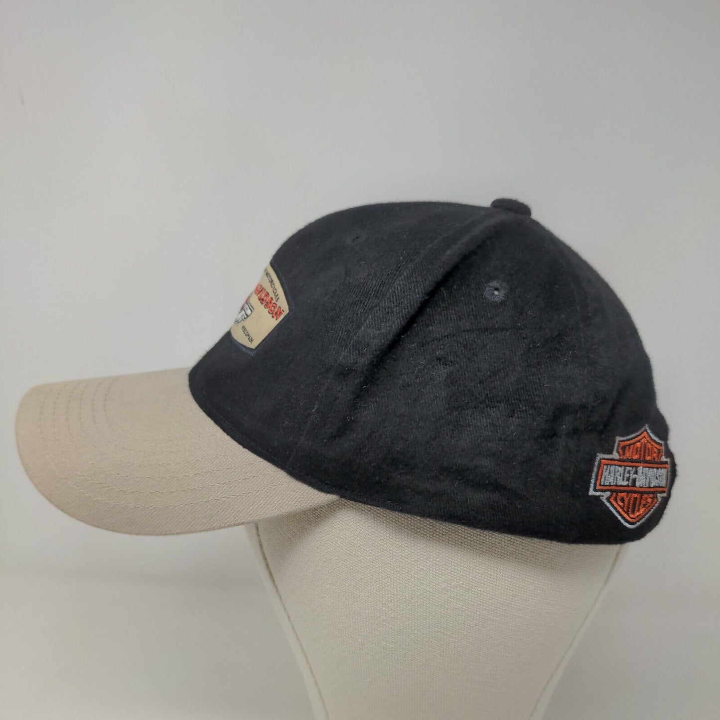 Harley Davidson Men's Slideback Hat Black Adjustable Embroidered Logo