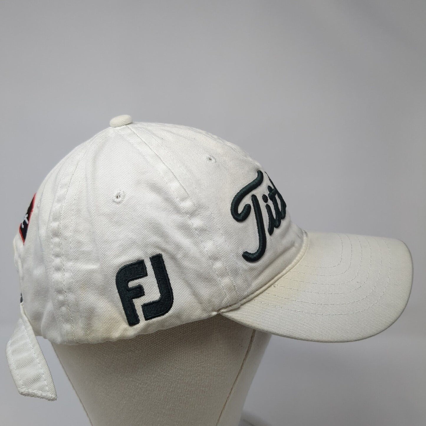 Titleist Slideback Hat White One Size Adjustable Embroidered FJ Pro V1