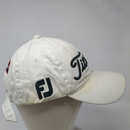 Titleist Slideback Hat White One Size Adjustable Embroidered FJ Pro V1