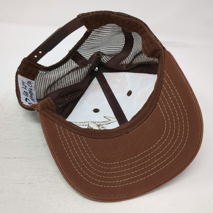 Go Left Apparel Co. Trucker Hat Brown OS Bull Skull Geometric Aztec Pattern
