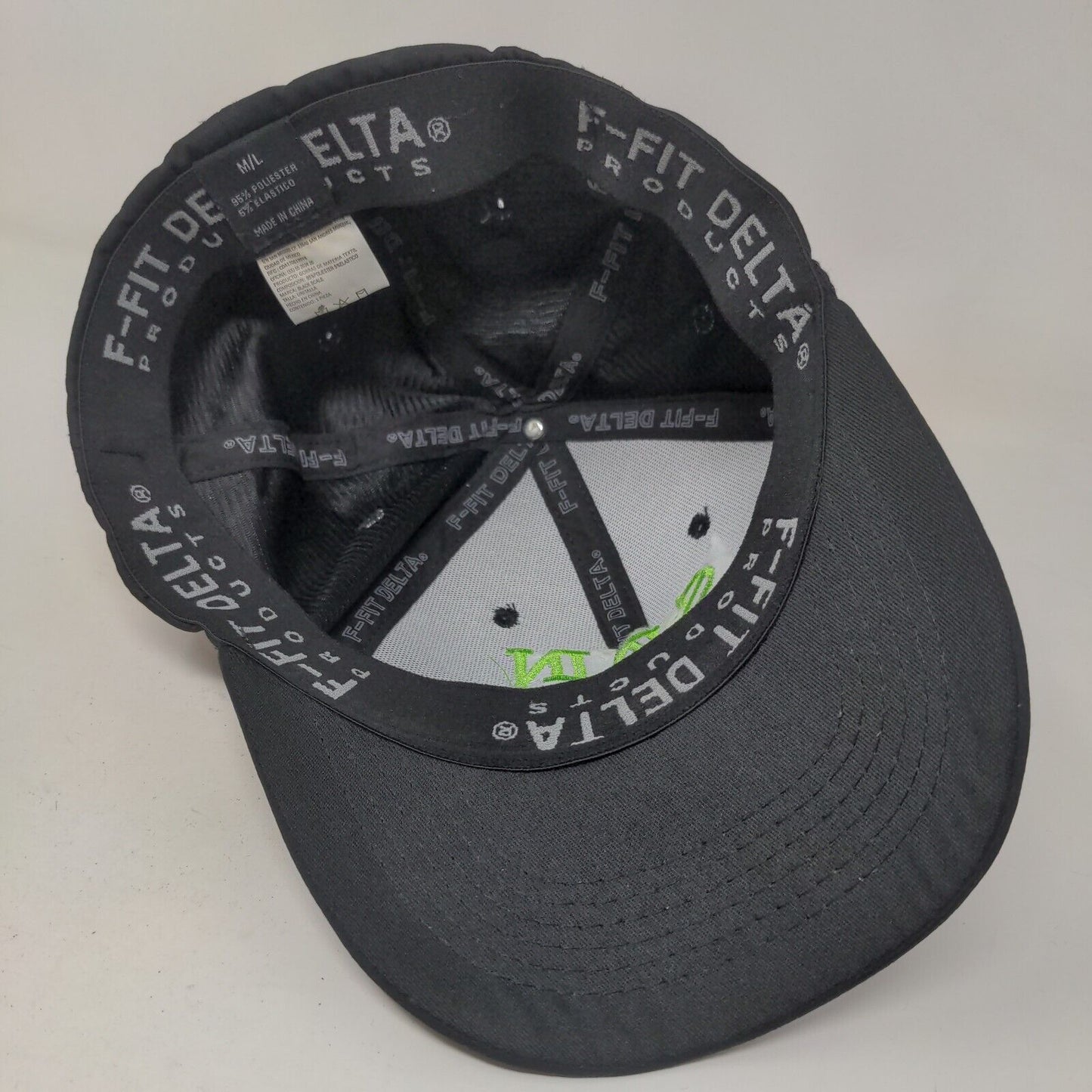 Delta Men's Fitted Hat Black Size M/L Black Embroidered San Jose Tizates Logo