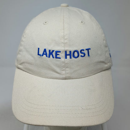 Baseball Cap Beige One Size NH Lakes Association Lake Host Cotton Slideback Hat