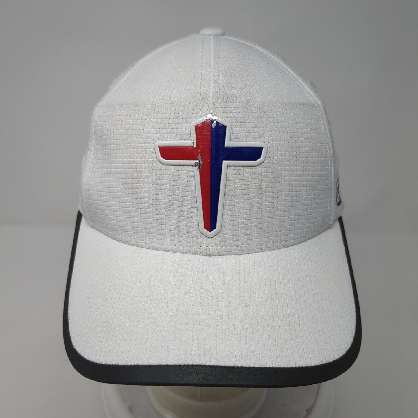 OGIO Strapback Hat White One Size Adjustable Vented Holes 6 Panel Polyester