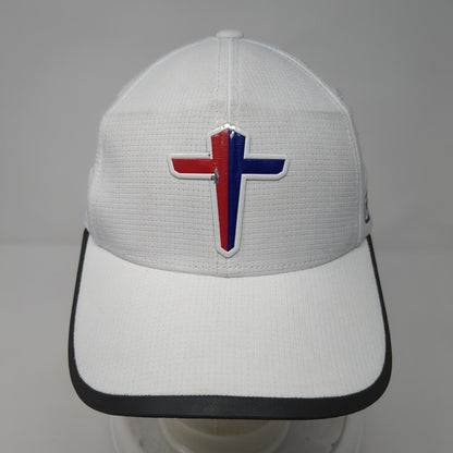 OGIO Strapback Hat White One Size Adjustable Vented Holes 6 Panel Polyester
