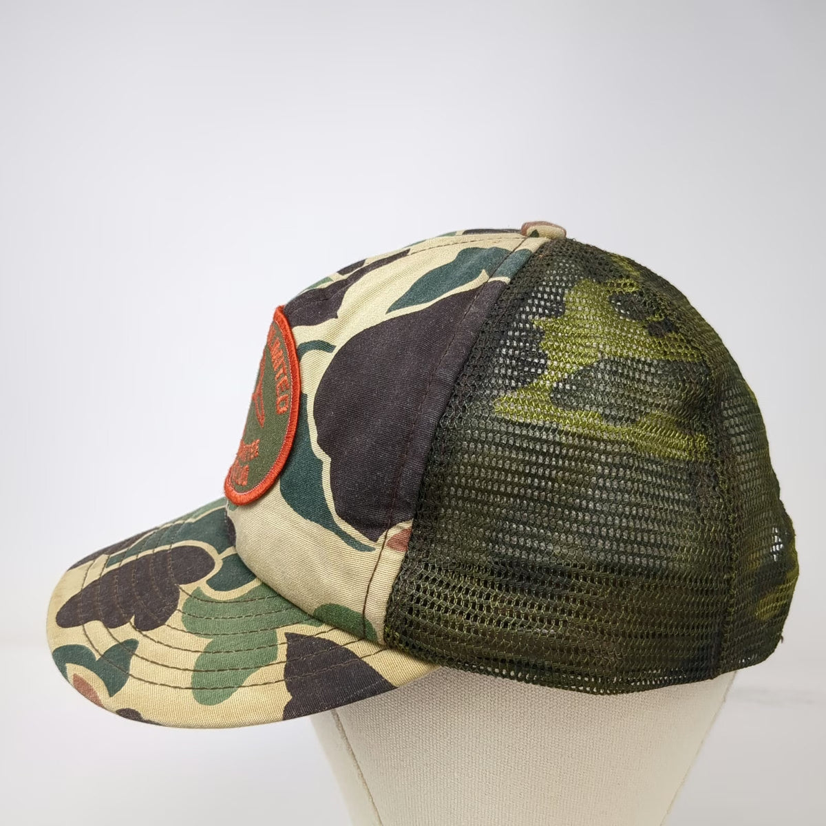 DeLong Trucker Hat Green L Camouflage Ducks Unlimited Snapback Mesh 10/30 Club