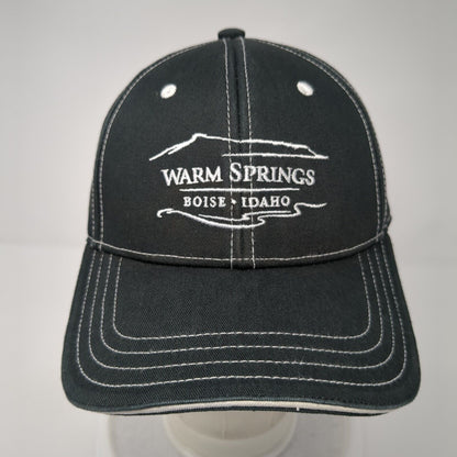 Warm Springs Boise Idaho Strapback Hat Black OS Adjustable Embroidered Prodigy