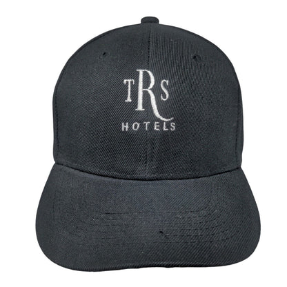 TRS Hotels Strapback Hat Black One Size Adjustable Embroidered 6 Panel