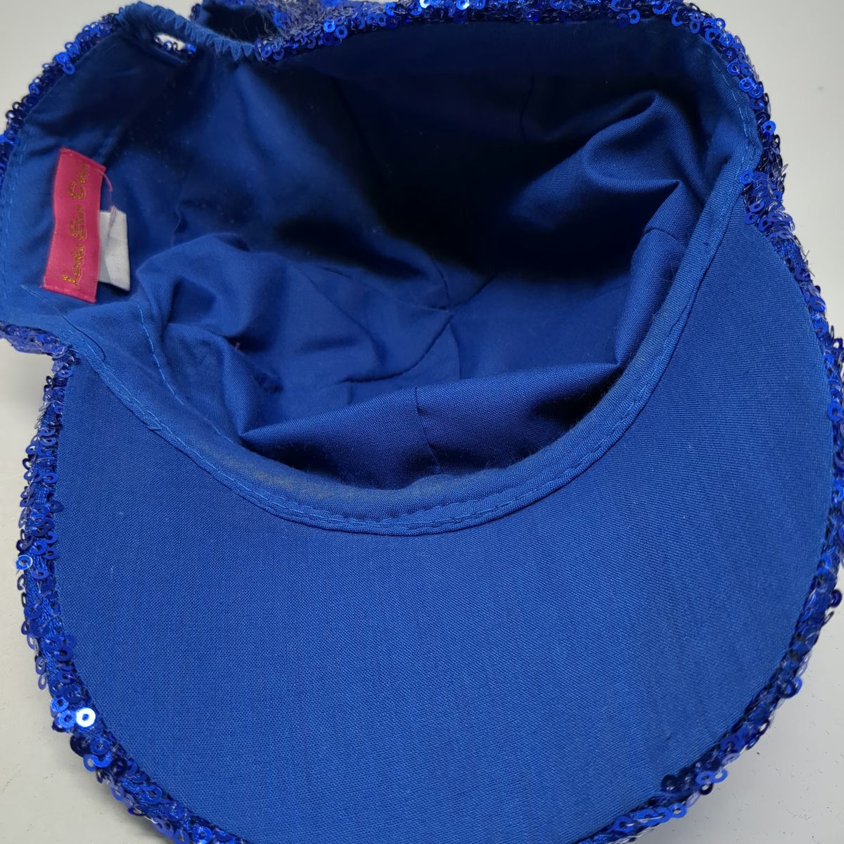 Lake Shore Drive Baseball Cap Blue One Size Sequin American Flag Stripes Hat