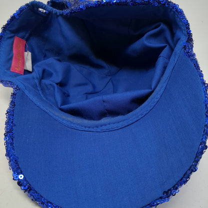 Lake Shore Drive Baseball Cap Blue One Size Sequin American Flag Stripes Hat