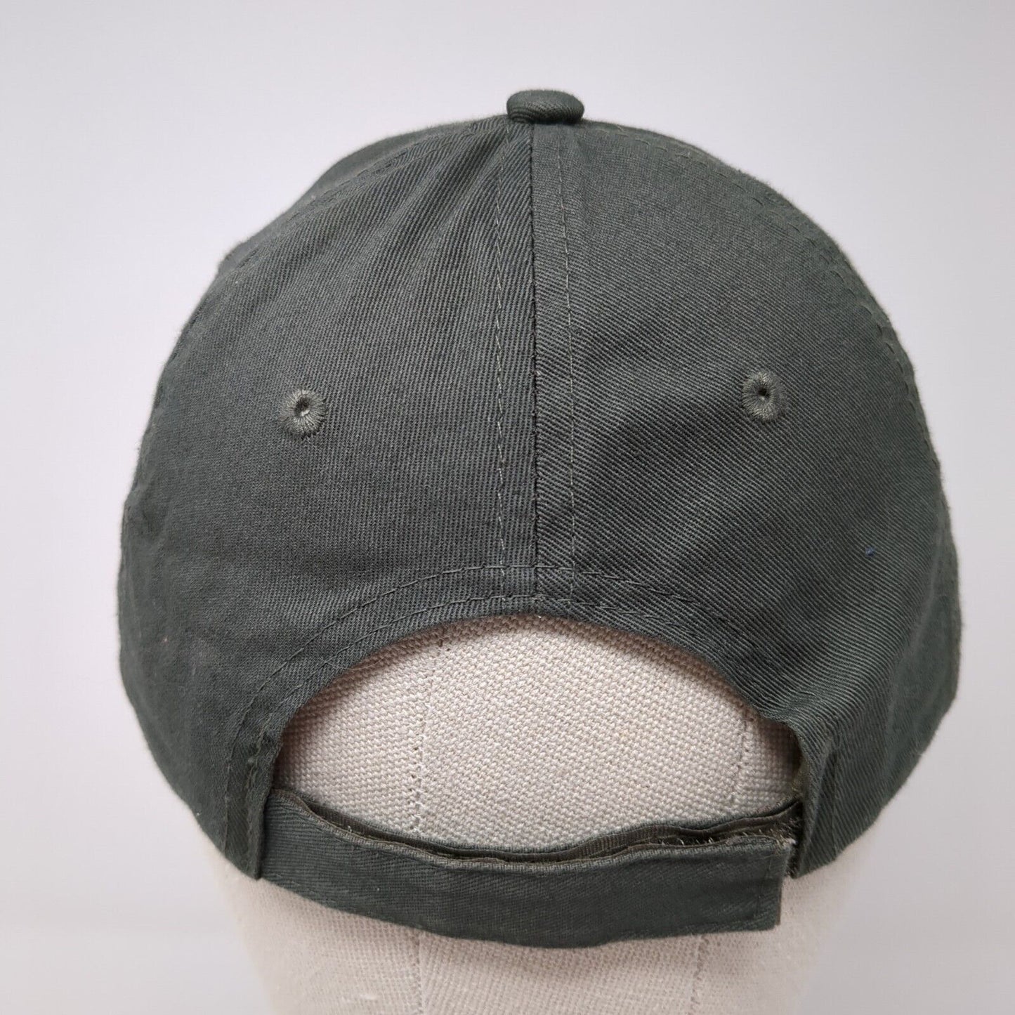 AK Alaska Strapback Hat Green One Size Adjustable Embroidered 6 Panel