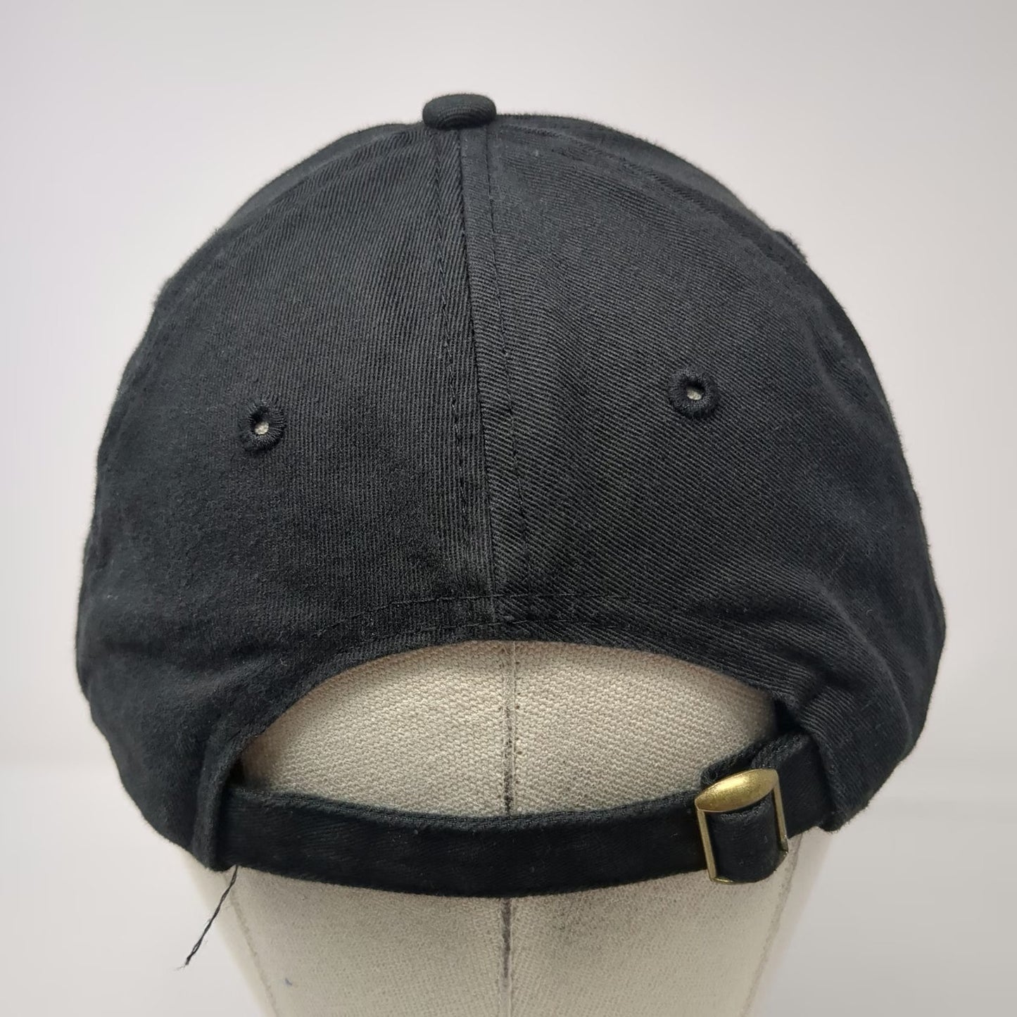 ESPN Logo Black Red Baseball Cap America OSFM Adjustable Cotton Slideback Hat