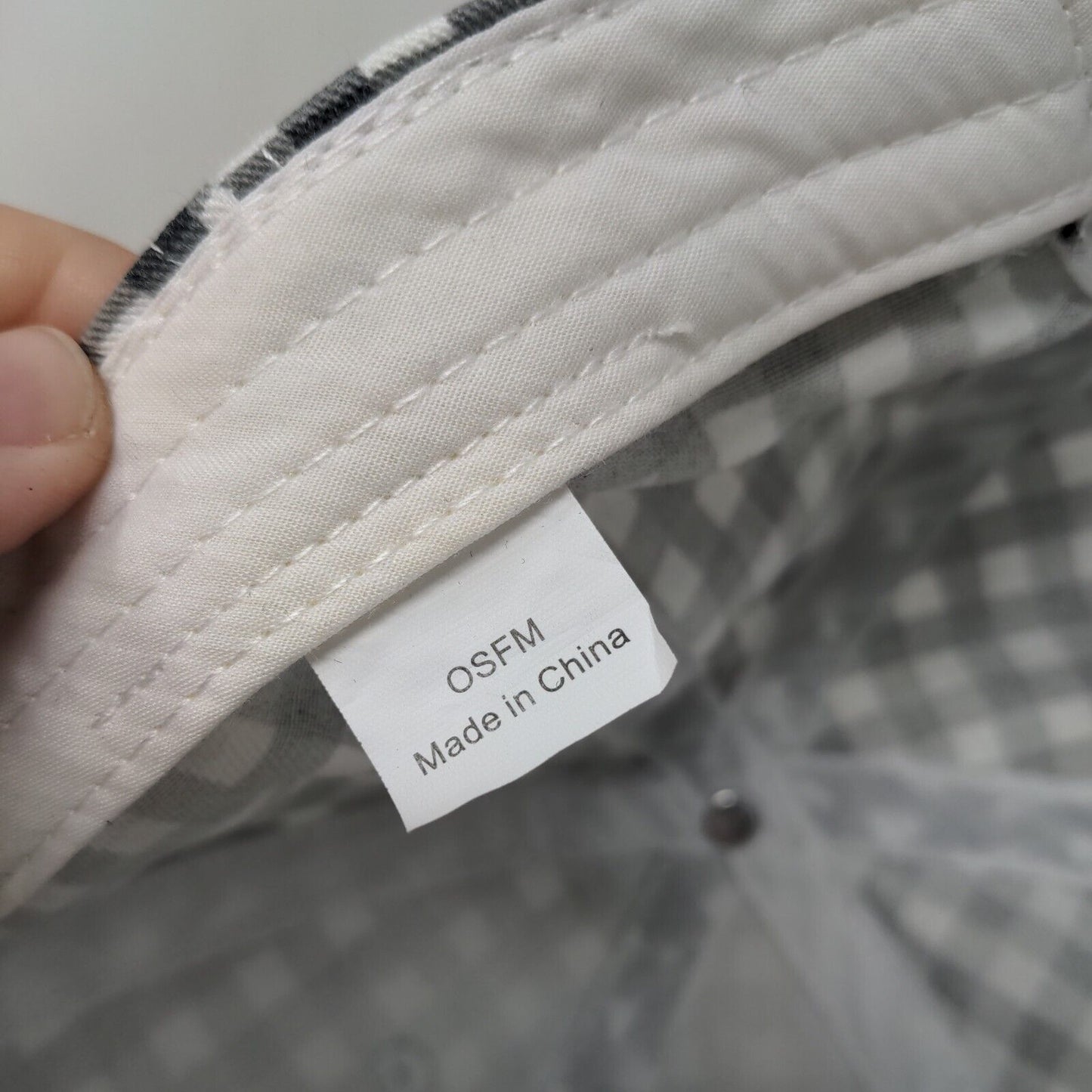 Unbranded Strapback Hat Multicolor OSFM Adjustable Check Gingham