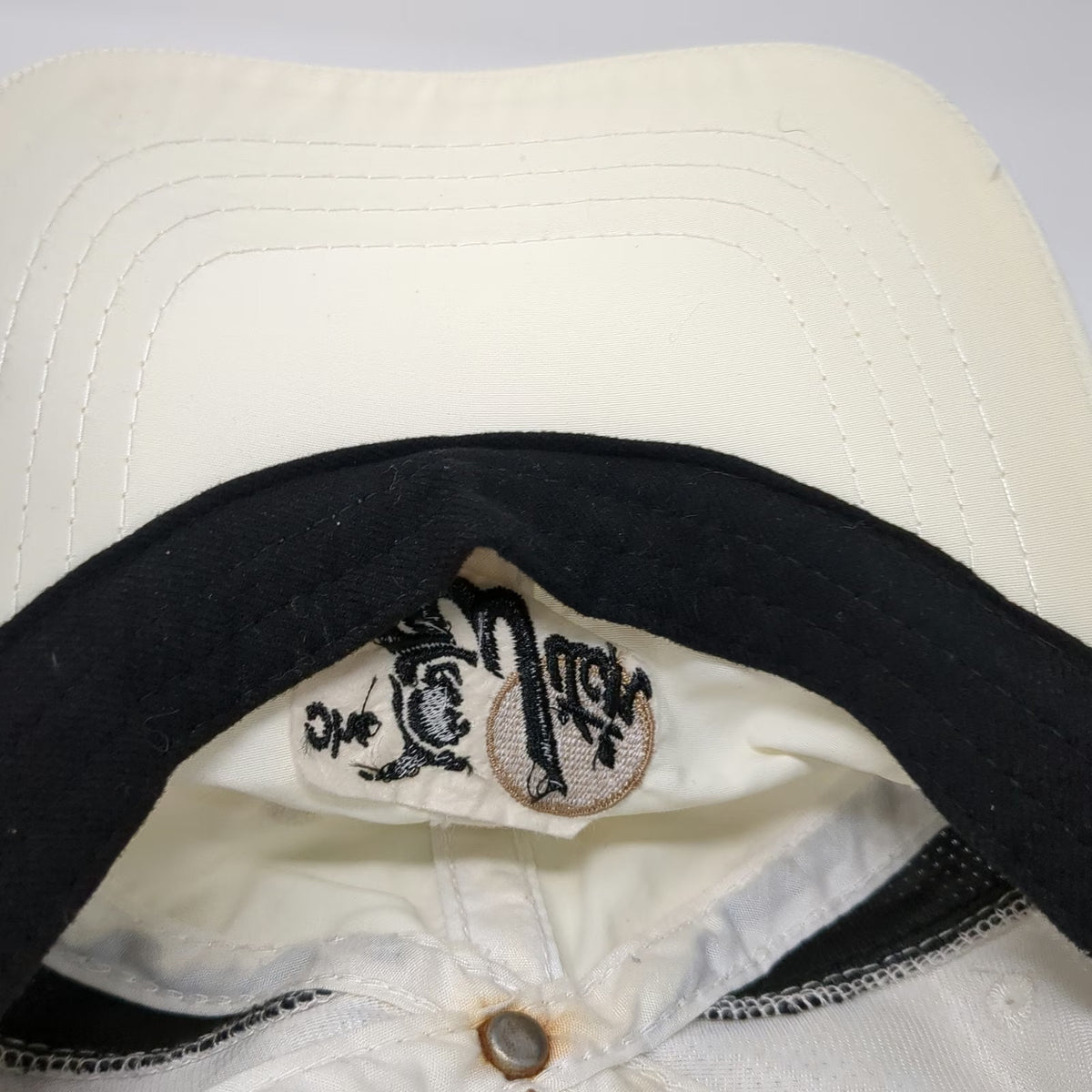 Town Talk Baseball Cap White One Size Nylon Mesh The Witch Graphic Strapback Hat