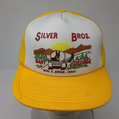 Silver Bros. Bart George Buhl & Jerome Idaho Snapback Hat Yellow OS San Sun
