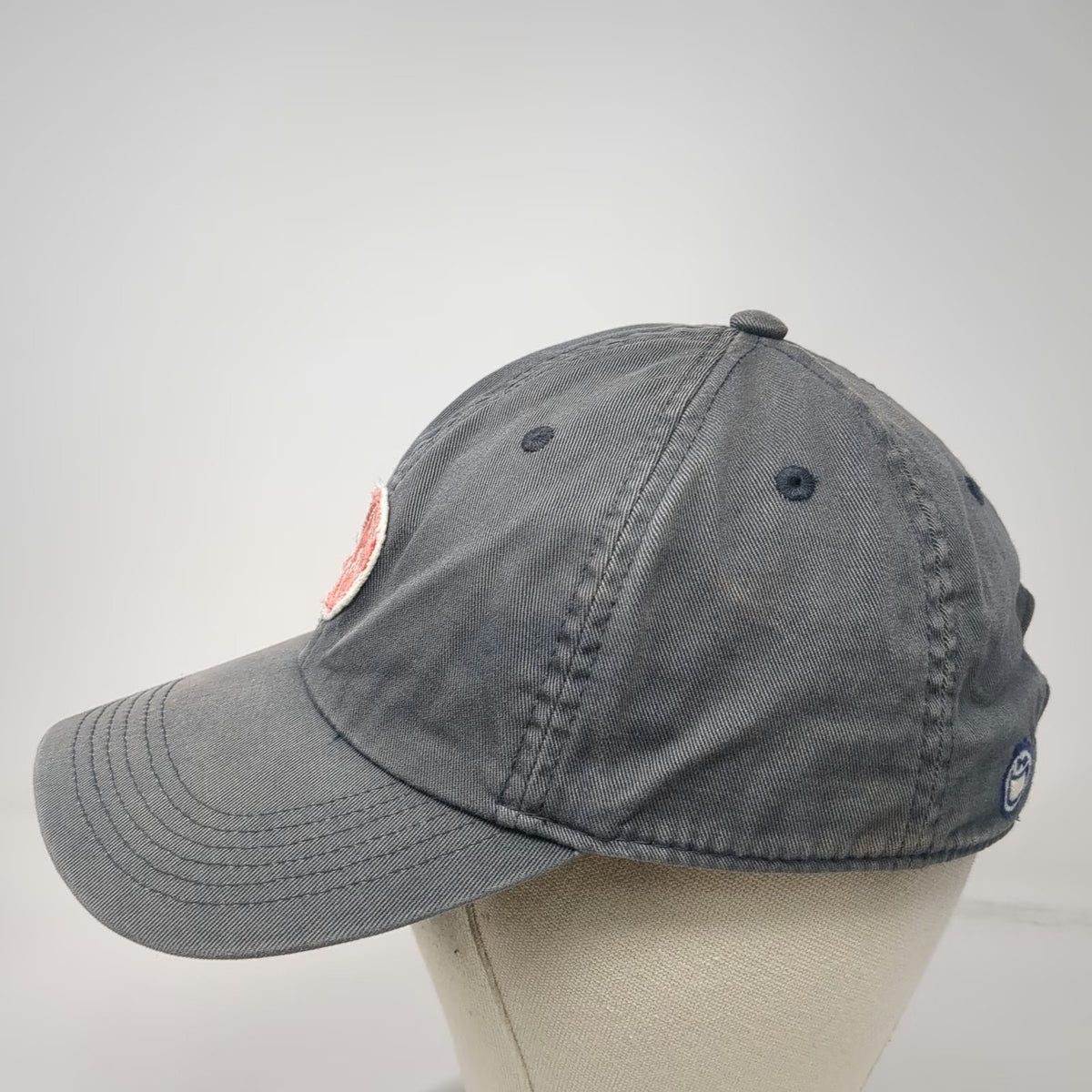 Life is Good Baseball Cap Gray One Size Slideback Cotton Embroidered Patch Hat