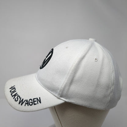 Volkswagen Strapback Hat White One Size Adjustable Embroidered Elite