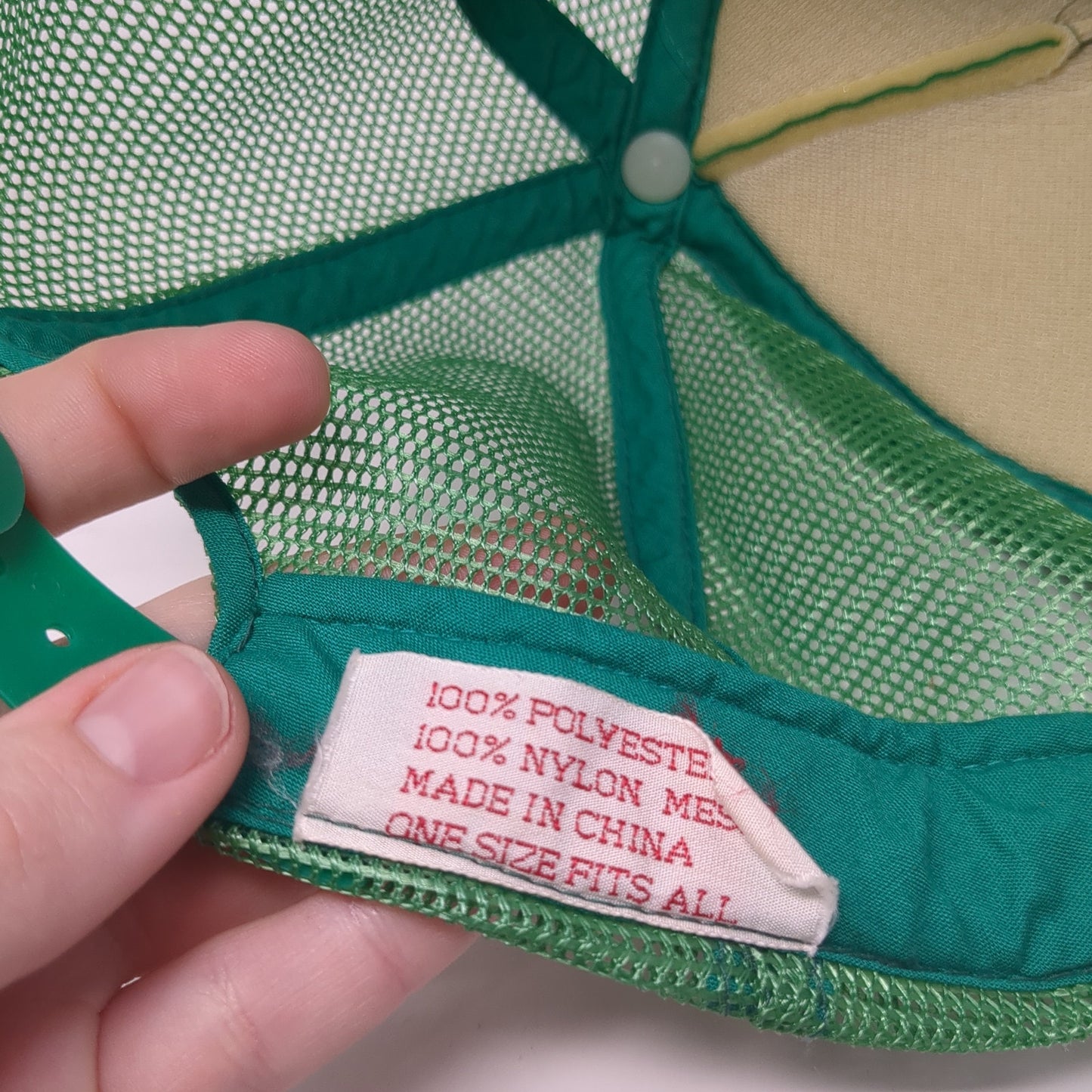 Craig Pipe Snapback Rope Trucker Hat Green One Size Mesh Back Outdoor