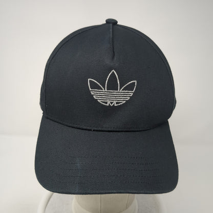 Adidas Trefoil Snapback Hat Black One Size Embroidered Logo Adjustable
