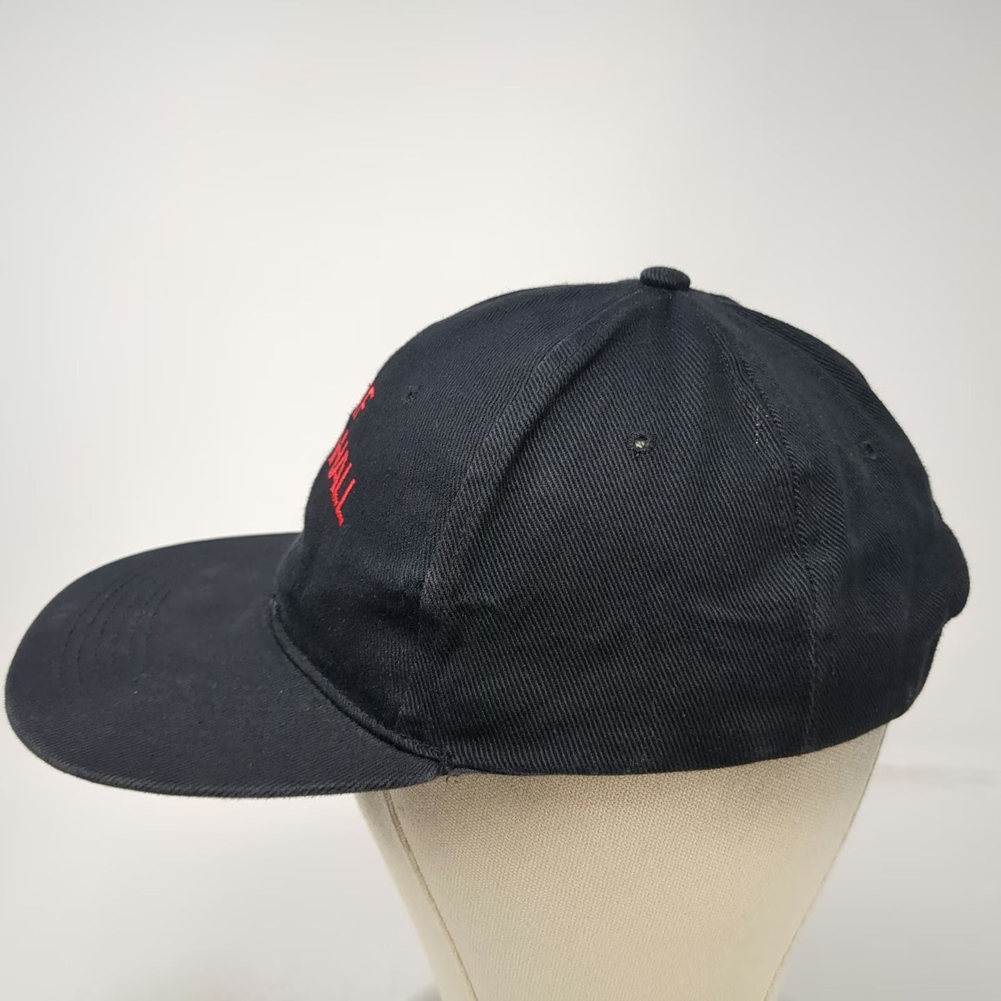 Beechfield Snapback Hat Black One Size RAF Mildenhall 100% Cotton Baseball Cap