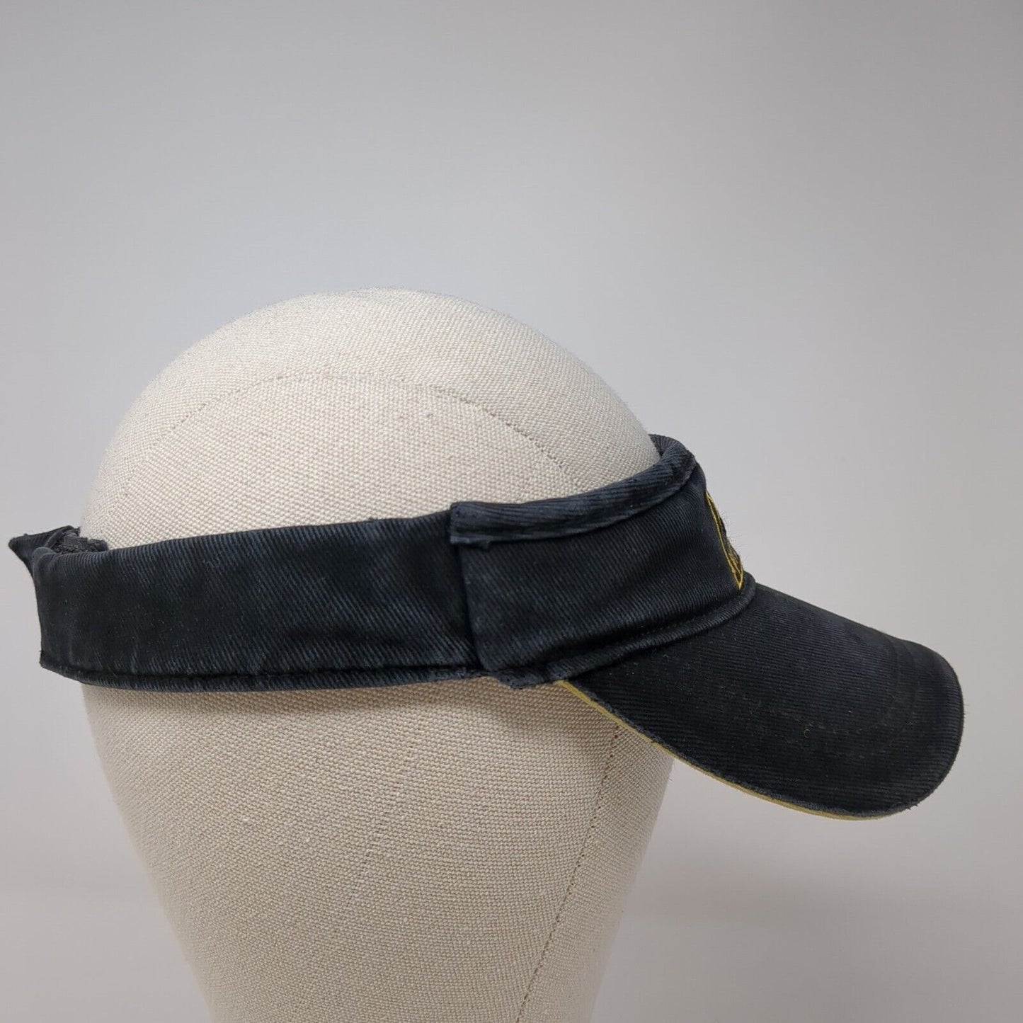 Marker Strapback Sun Visor Cap Black One Size Adjustable Embroidered Lightweight