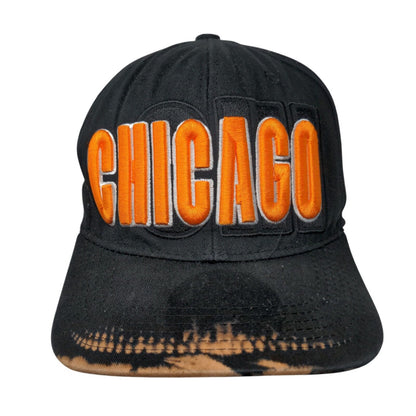 Chicago Snapback Hat Black OSFA Adjustable Embroidered 6 Panel Top Level