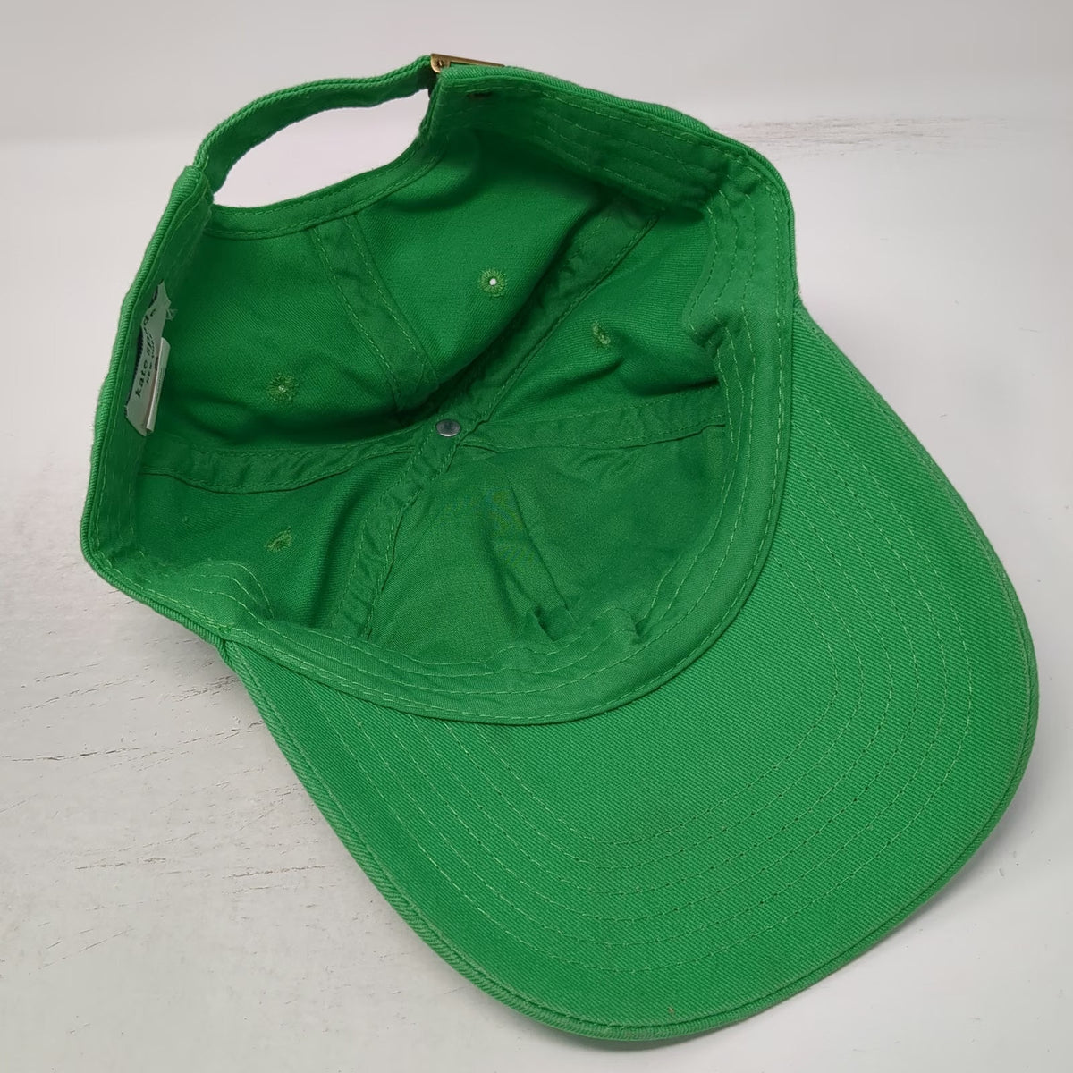 Kate Spade New York Baseball Cap Green One Size Party Hat Embroidered Cotton