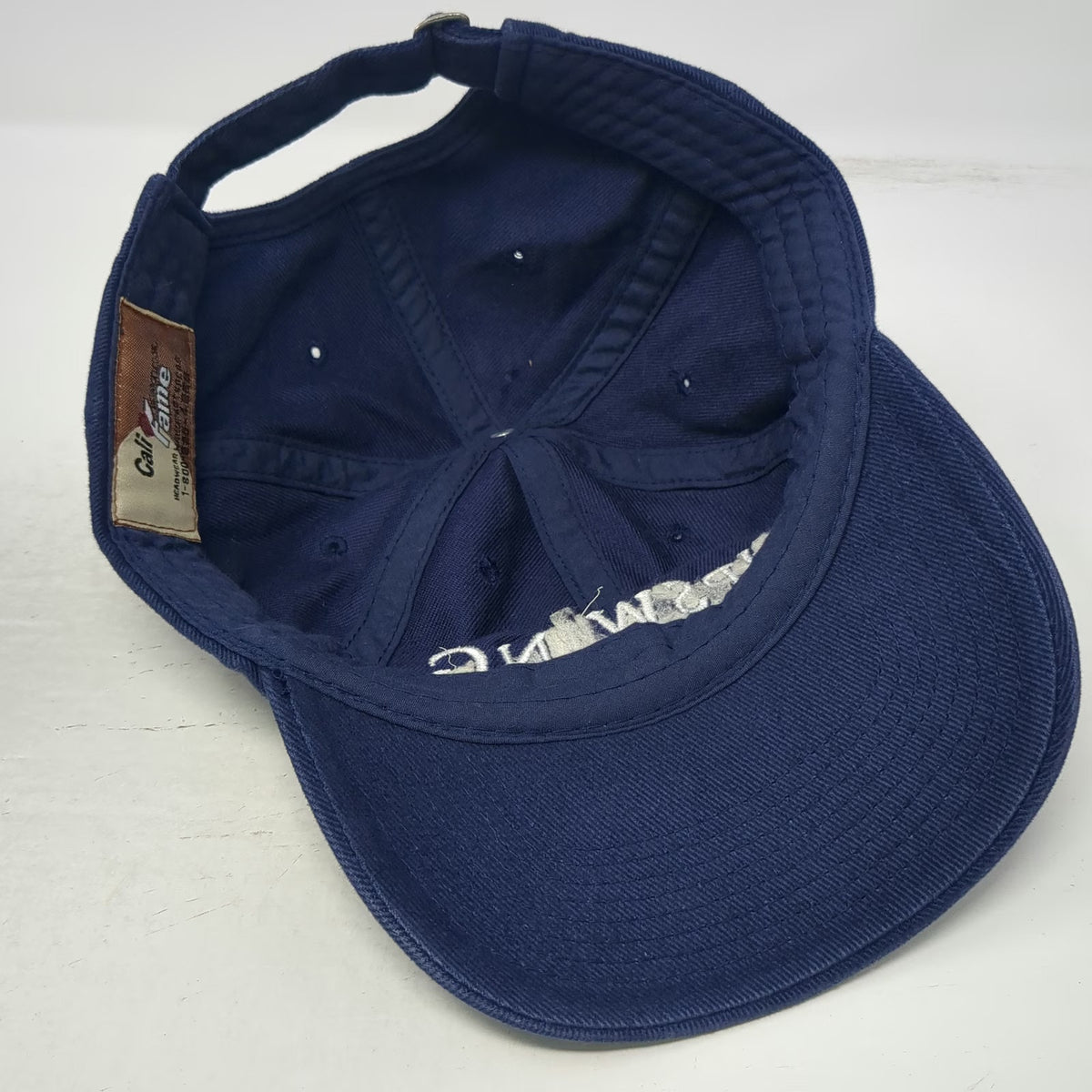 Cali Fame Baseball Cap Blue One Size Upswing Golf Slideback Hat Embroidery