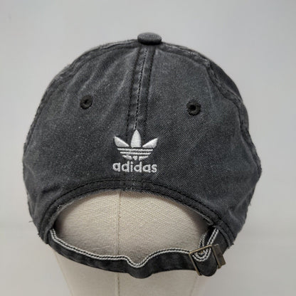 Adidas Men's Slideback Hat Gray Size OSFW Embroidered Trefoil Logo Cotton