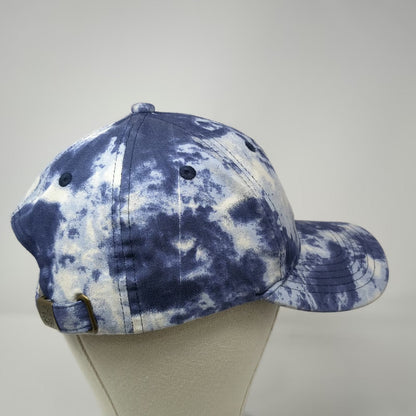 CLOTIME Blue Tie Dye Rose Embroidery Baseball Cap One Size Slideback Flower Hat