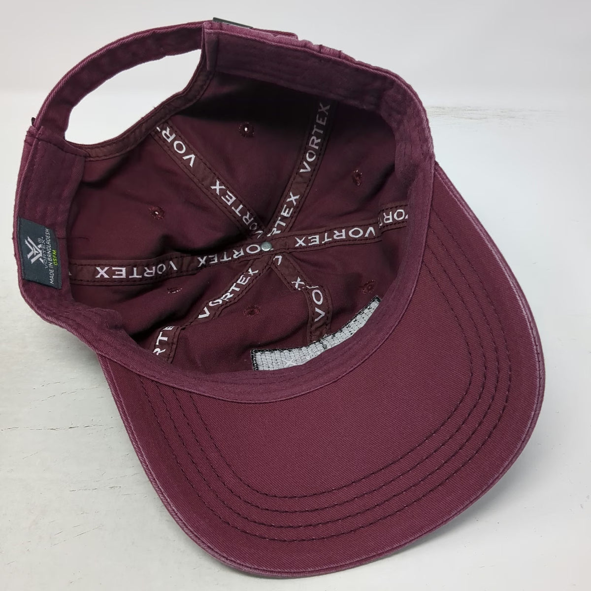 Vortex Baseball Cap Red One Size USA Flag Patch Slideback Adjustable Logo Hat