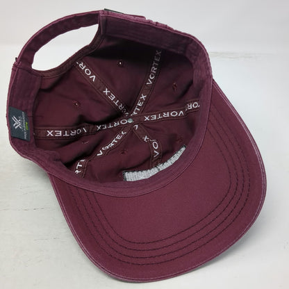 Vortex Baseball Cap Red One Size USA Flag Patch Slideback Adjustable Logo Hat