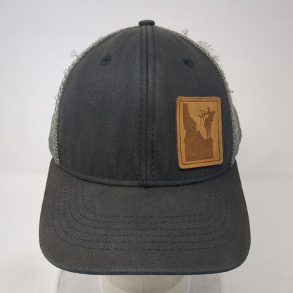 Idaho Snapback Trucker Hat Black OS Adjustable Mesh Back Arcadian Outfitters
