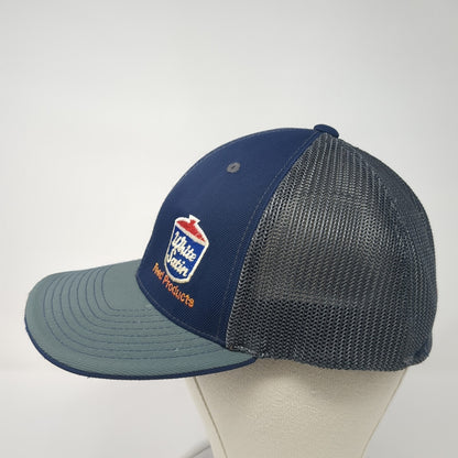 White Satin Feed Products Fitted Baseball Cap Multicolor 8 Mesh Pacific Headwear