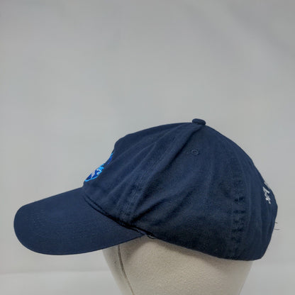 Sea World Strapback Hat Blue One Size Adjustable Embroidered 6 Panel Cotton