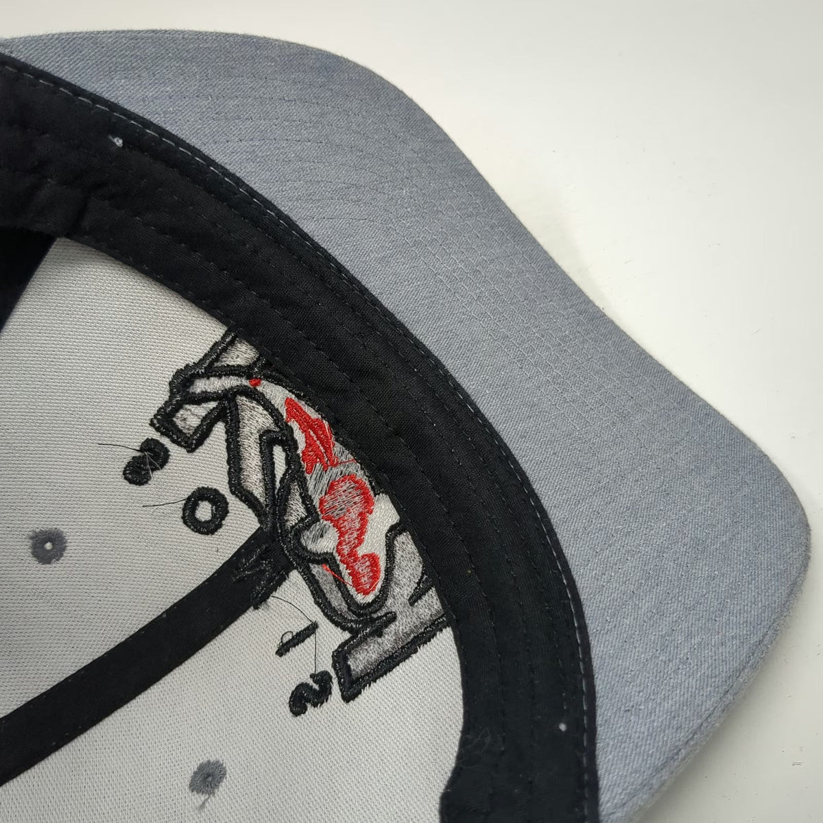 Yupoong Trucker Hat Gray Black One Size Mesh Back Snapback Somis Koi Fish Logo
