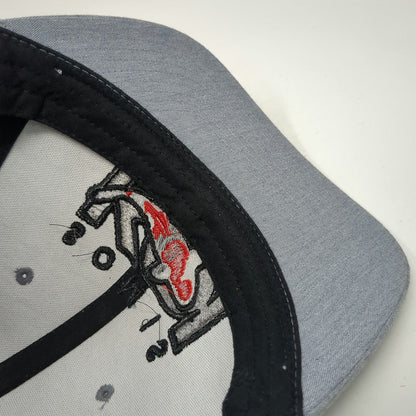 Yupoong Trucker Hat Gray Black One Size Mesh Back Snapback Somis Koi Fish Logo
