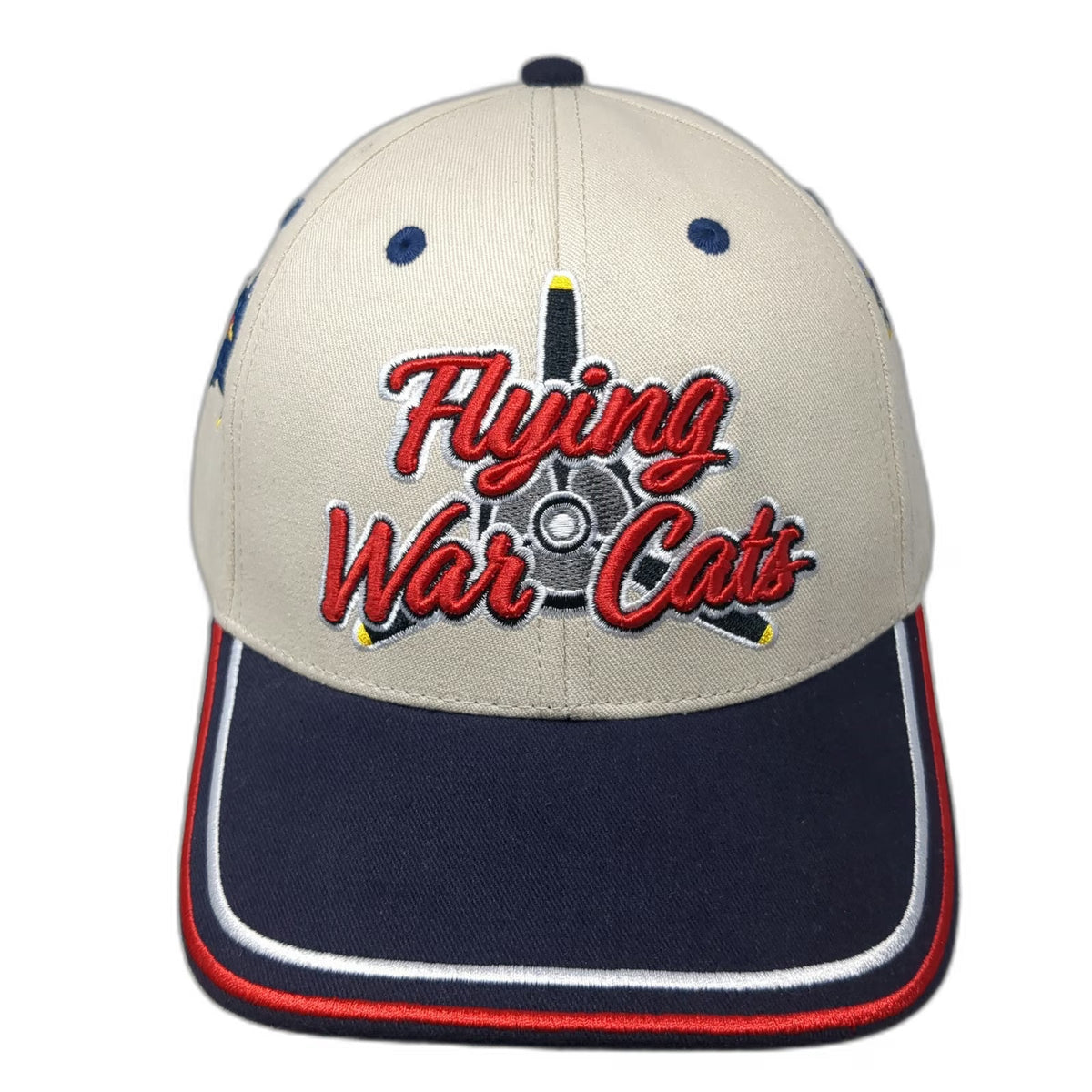 Commemorative Air Force Flying War Cats Baseball Cap Beige Blue Red One Size Hat