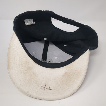Claw Snapback Hat Black One Size Adjustable Embroidered Logo Colorblock