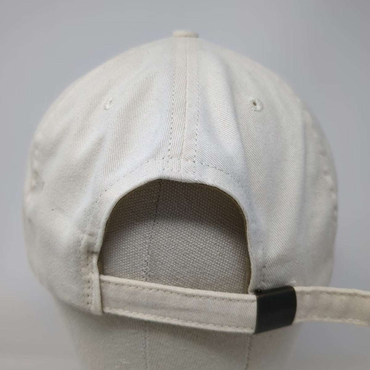 Flat Track Aus Tex 5 Panel Hat Beige One Size Gold Embroidery Made In USA Strap